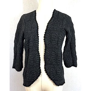 Anthropologie Guinevere open scalloped knit cardigan sweater